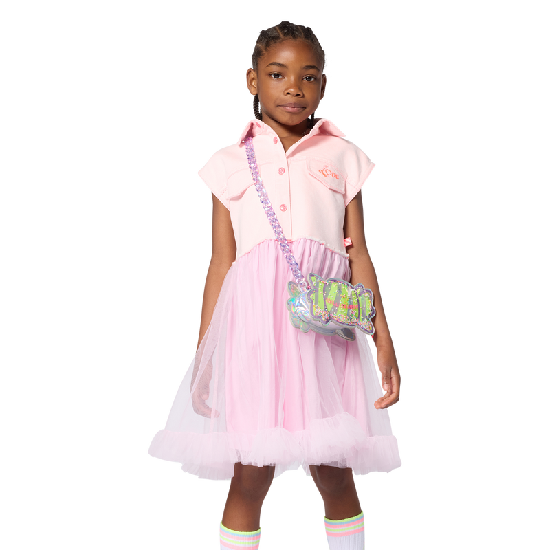 Bi-Material Dress BILLIEBLUSH 
                        GIRL
