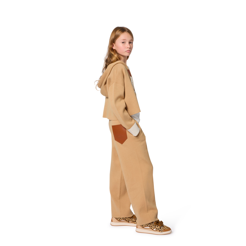 Wide-leg knit trousers LANVIN 
                    GIRL