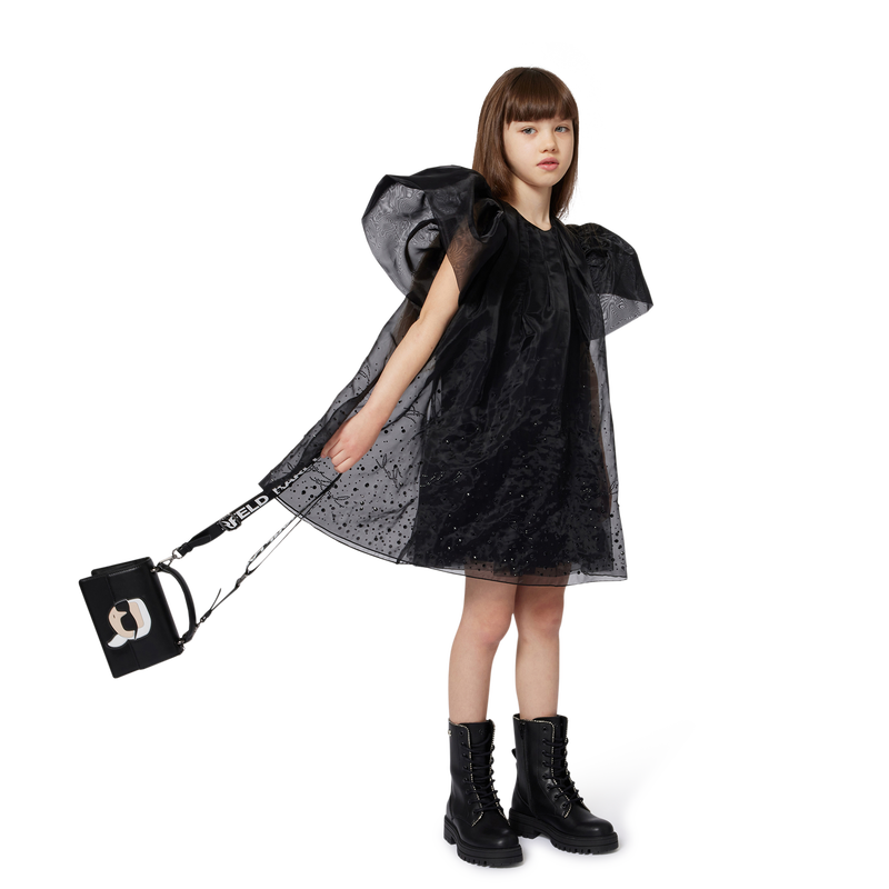 Handbag in fine-grained coated textile KARL LAGERFELD KIDS 
                        GIRL