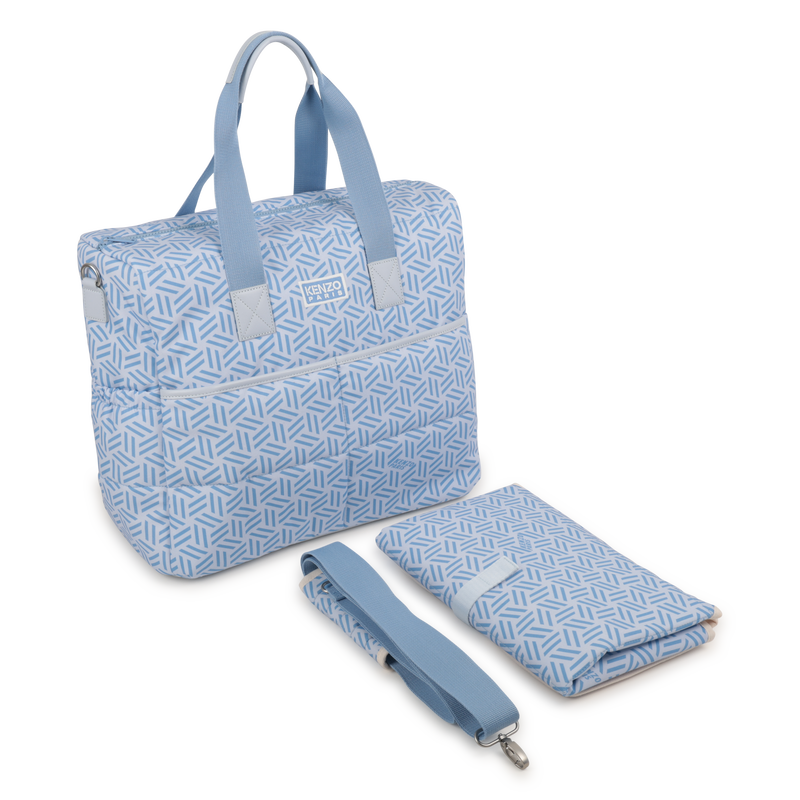 Quilted diaper bag in printed poplin KENZO KIDS 
                        UNISEX