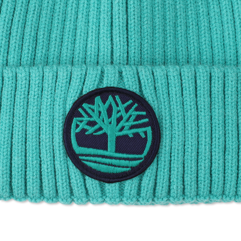 Knitted badge hat with logo TIMBERLAND 
                        BOY