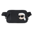 Fanny pack in rubber-effect coated textile KARL LAGERFELD KIDS 
                    BOY