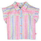 Ruffle Sleeve Striped Shirt BILLIEBLUSH 
                    GIRL