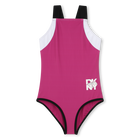 Tricolor one-piece swimsuit DKNY 
                    GIRL