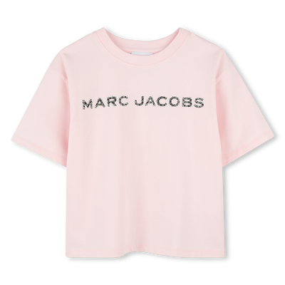 Cotton T-shirt with diamant&eacute;s MARC JACOBS GIRL