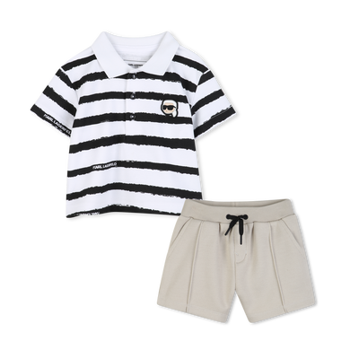 Cotton Outfit Set KARL LAGERFELD KIDS BOY