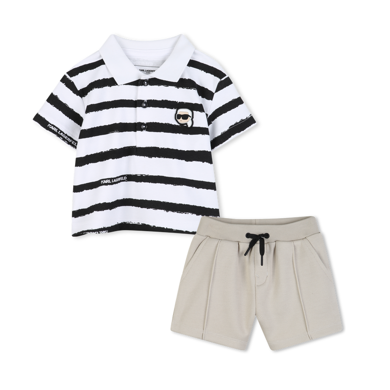 Cotton Outfit Set KARL LAGERFELD KIDS 
                        BOY