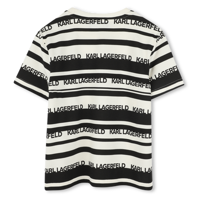 Striped short-sleeved T-shirt KARL LAGERFELD KIDS BOY