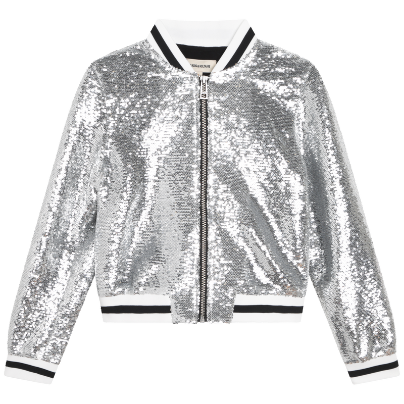 Dkny sequin discount bomber jacket