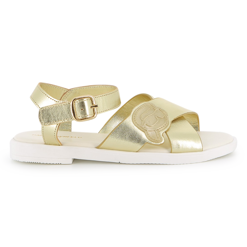 Cowhide Leather Sandals KARL LAGERFELD KIDS 
                        GIRL