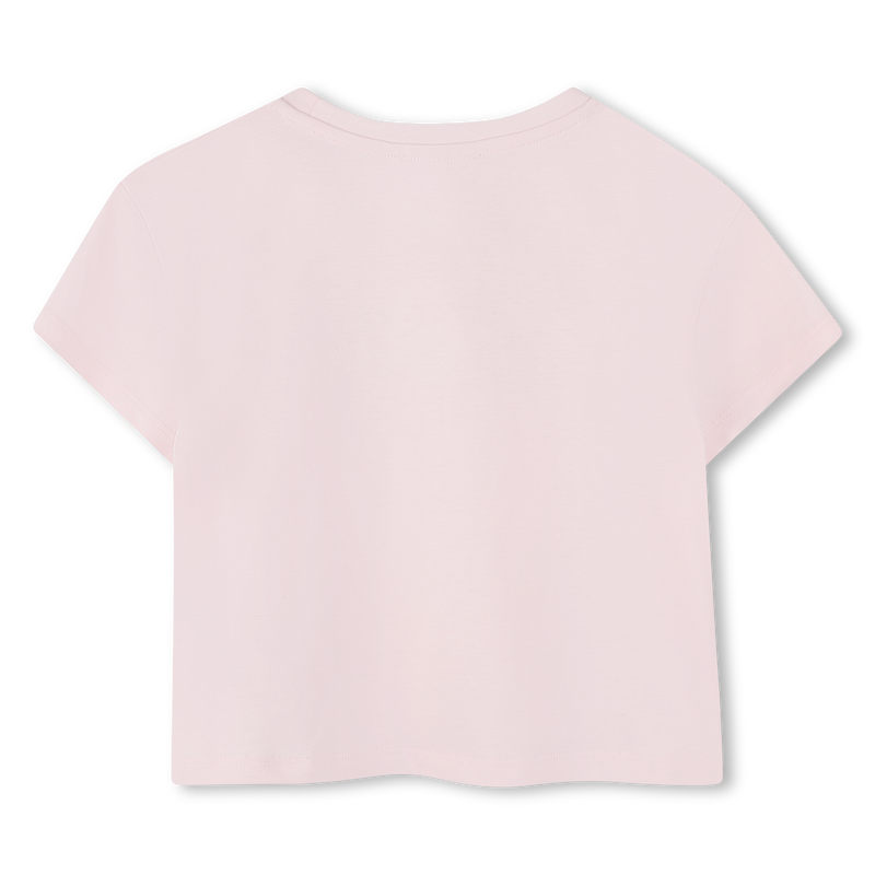 Cropped cotton T-shirt MICHAEL KORS 
                    GIRL