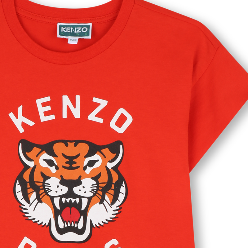 Logo print dress with ruffle KENZO KIDS 
                        GIRL