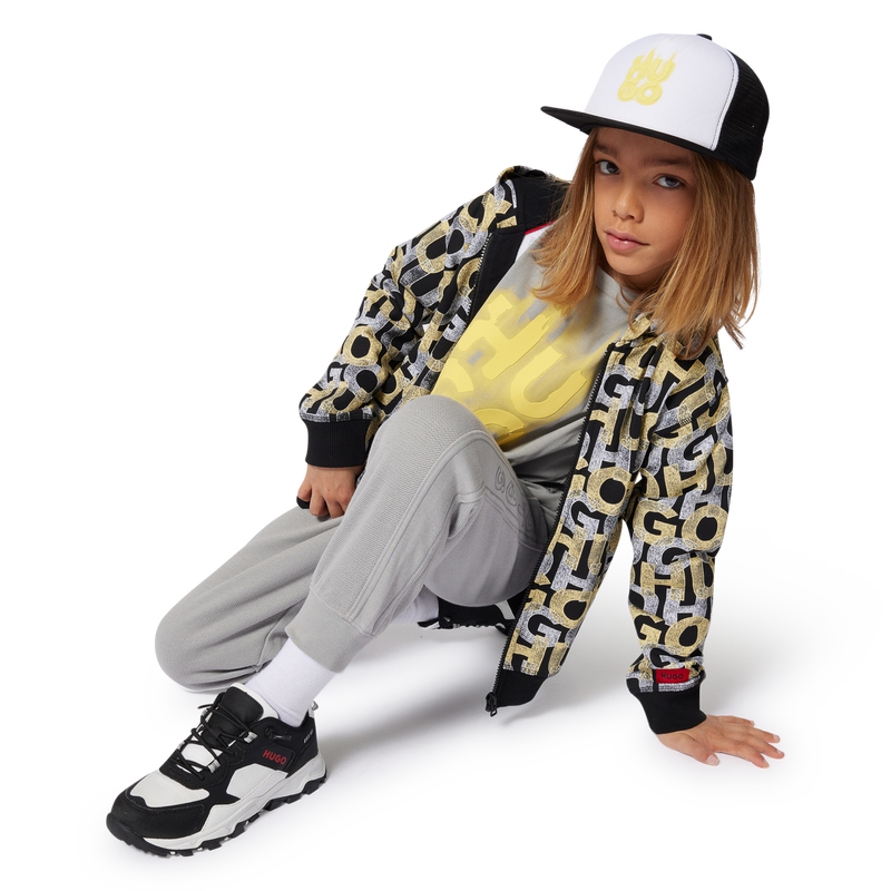 Bi-material lace-up sneakers HUGO 
                    BOY