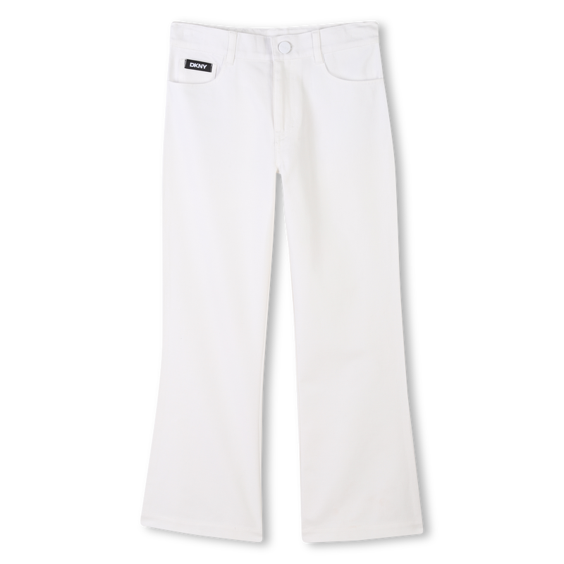 Cotton and linen trousers DKNY 
                    GIRL