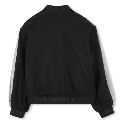 Zipped mesh cardigan KARL LAGERFELD KIDS GIRL
