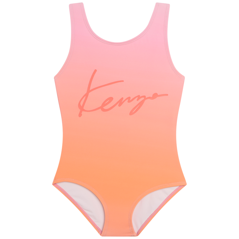 Kenzo KIDS GIRLS Pink Logo Swimsuit