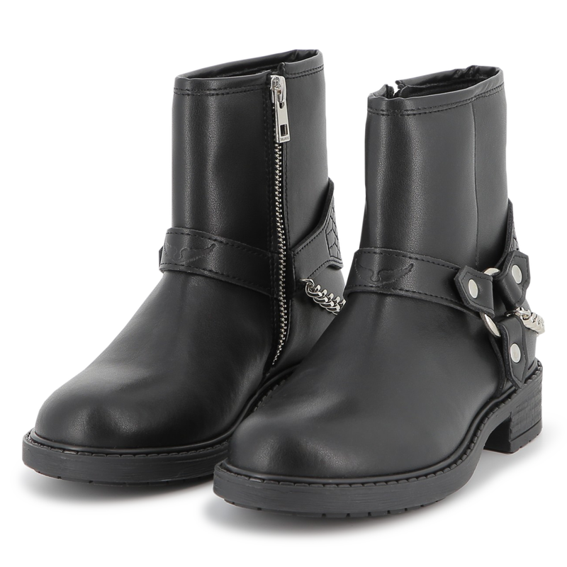 Biker boots in cowhide leather ZADIG & VOLTAIRE 
                        GIRL