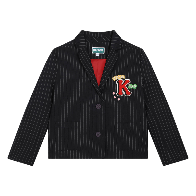 Striped flannel blazer KENZO KIDS 
                    GIRL