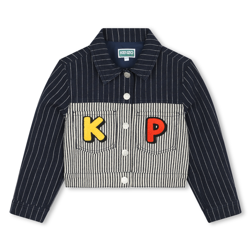 Stripy denim jacket KENZO KIDS 
                    GIRL