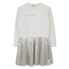 Bi-material long-sleeved dress MICHAEL KORS 
                    GIRL