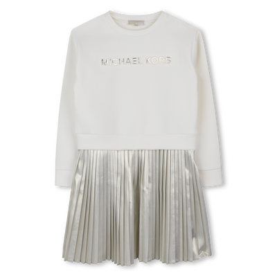Bi-material long-sleeved dress MICHAEL KORS GIRL