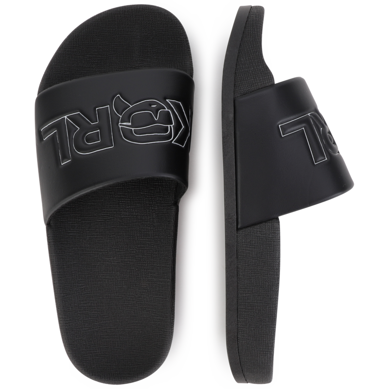 Logo branded slide sandals