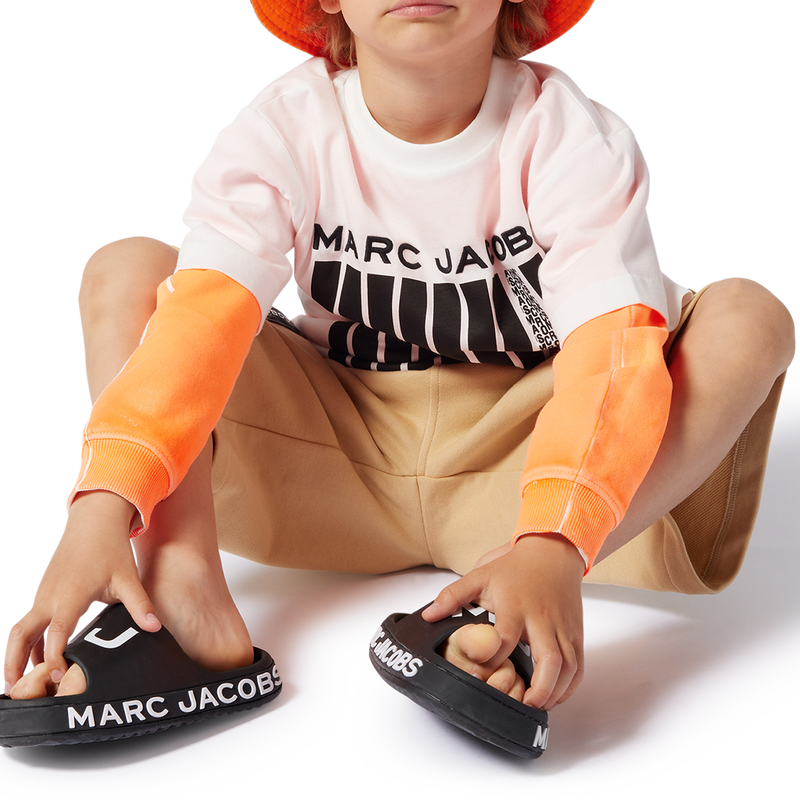 Two-tone cotton T-shirt MARC JACOBS 
                        BOY