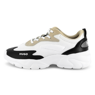 Bi-material lace-up sneakers HUGO BOY