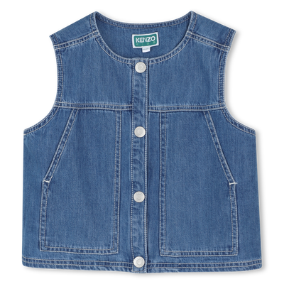 Denim Vest KENZO KIDS GIRL