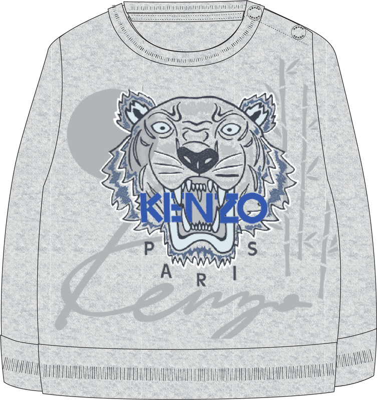 Grey and hotsell blue kenzo jumper