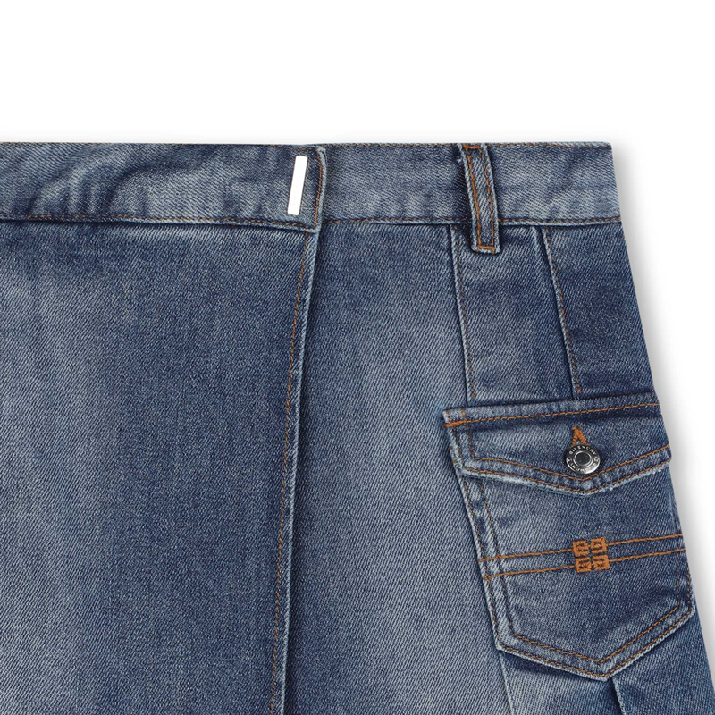 Flap Pocket Jean Skirt GIVENCHY 
                    GIRL