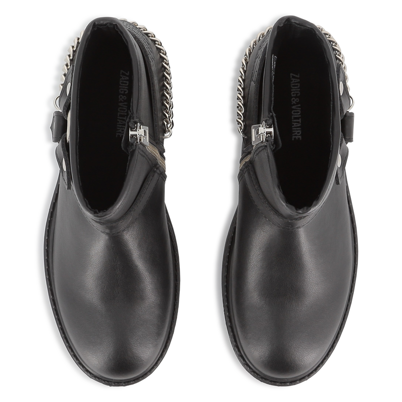 Biker boots in cowhide leather ZADIG & VOLTAIRE 
                        GIRL