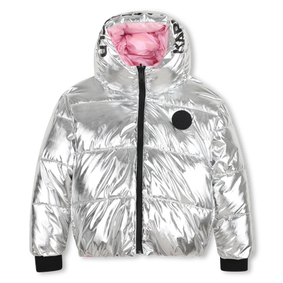 Reversible down jacket KARL LAGERFELD KIDS GIRL