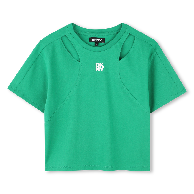 Short-sleeved cut-out T-shirt DKNY 
                    GIRL