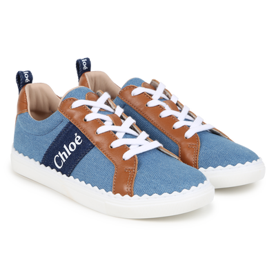 Denim Lace-Up Sneakers CHLOE GIRL