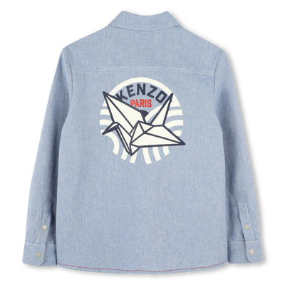 Long-Sleeved Cotton Shirt KENZO KIDS BOY