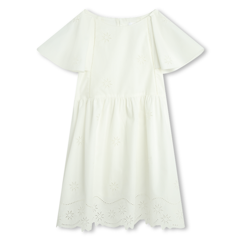 CHLOE Butterfly sleeve eyelet dress