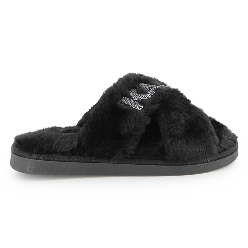 Slippers with crossed straps KARL LAGERFELD KIDS 
                        GIRL