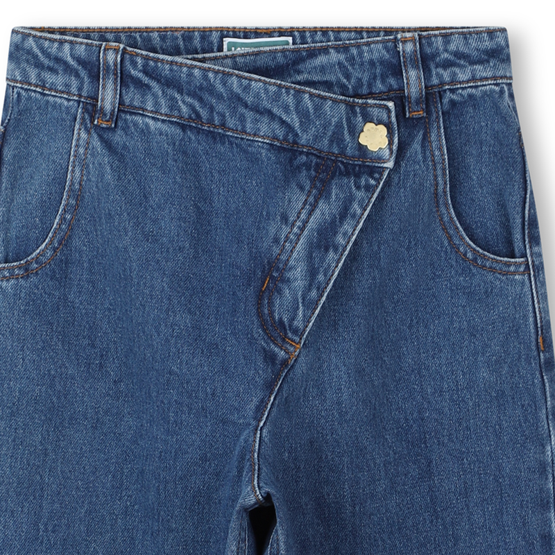Asymmetrical denim pants KENZO KIDS 
                    GIRL