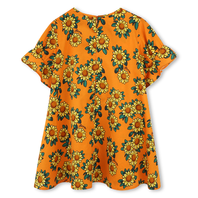 Sunflower Print Dress KENZO KIDS GIRL