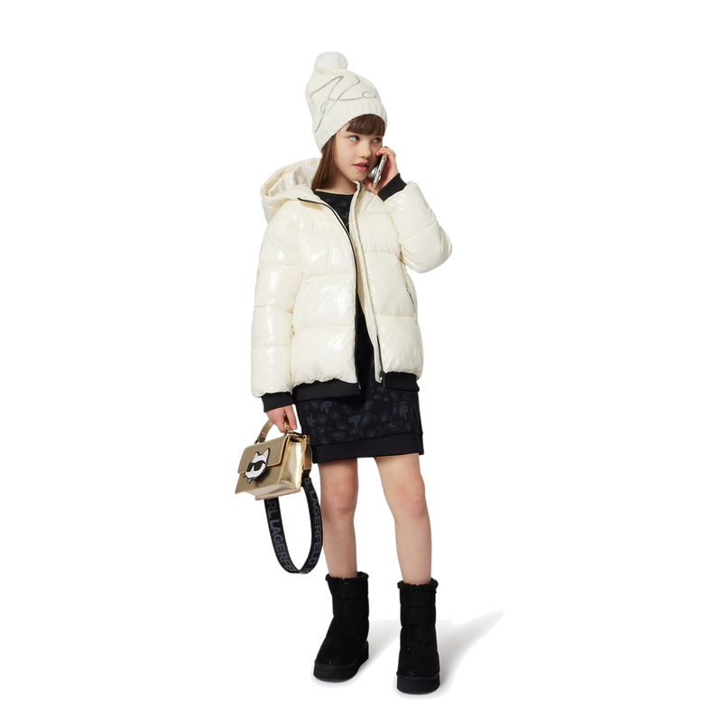 Knitted hat with pompom KARL LAGERFELD KIDS 
                    GIRL