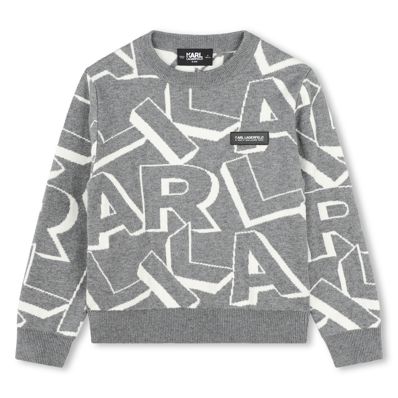 KARL LAGERFELD KIDS Two Tone Jacquard Sweater