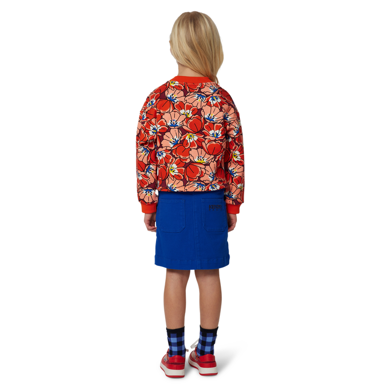 Cotton adjustable-waist skirt KENZO KIDS 
                    GIRL