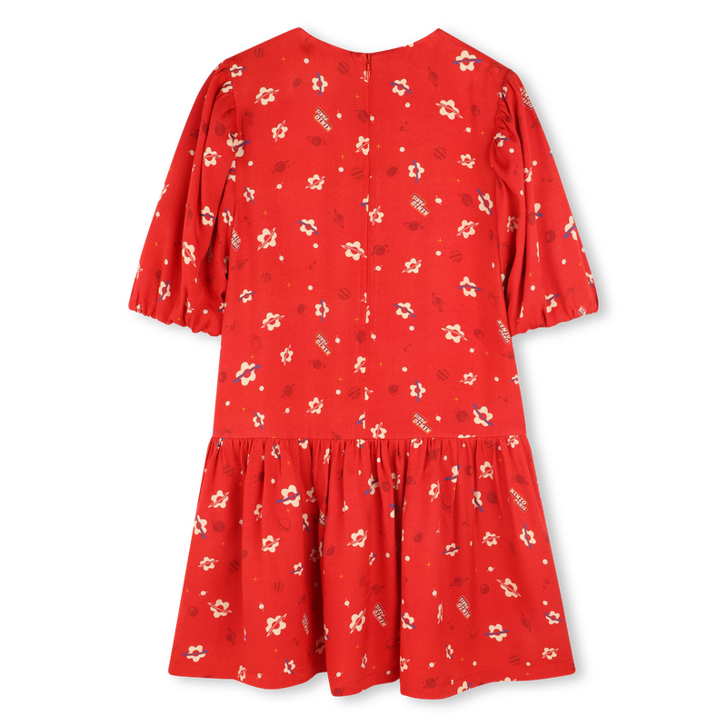 Dress with short puffed sleeves KENZO KIDS 
                        GIRL