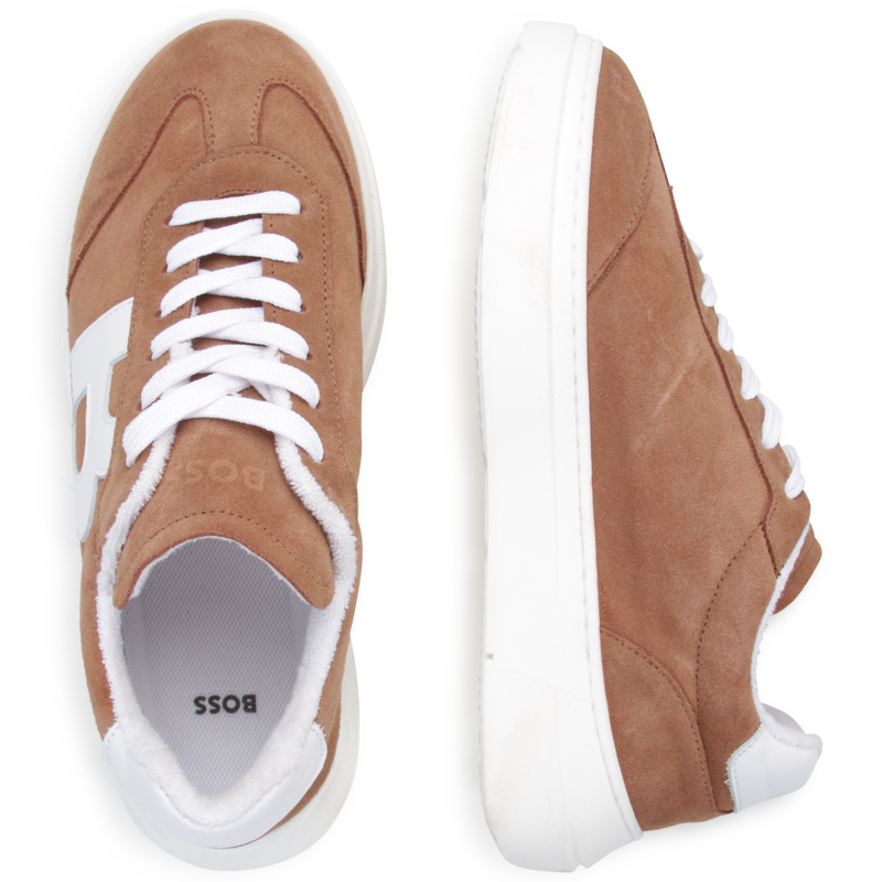 Suede leather trainers