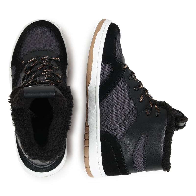 Faux-Shearling Lined Sneakers BOSS 
                    BOY