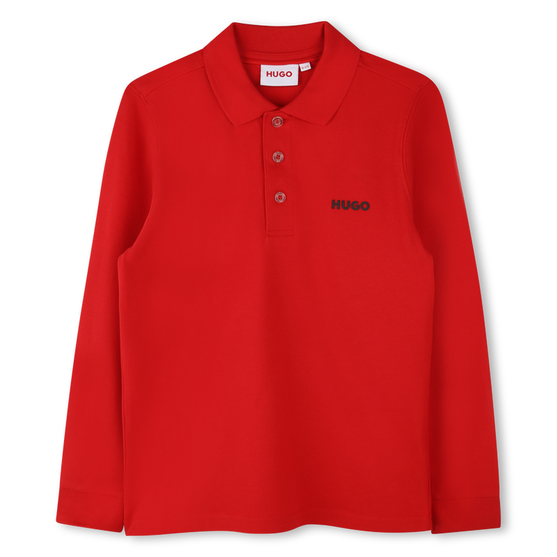 Long-Sleeved Polo Shirt HUGO 
                    BOY