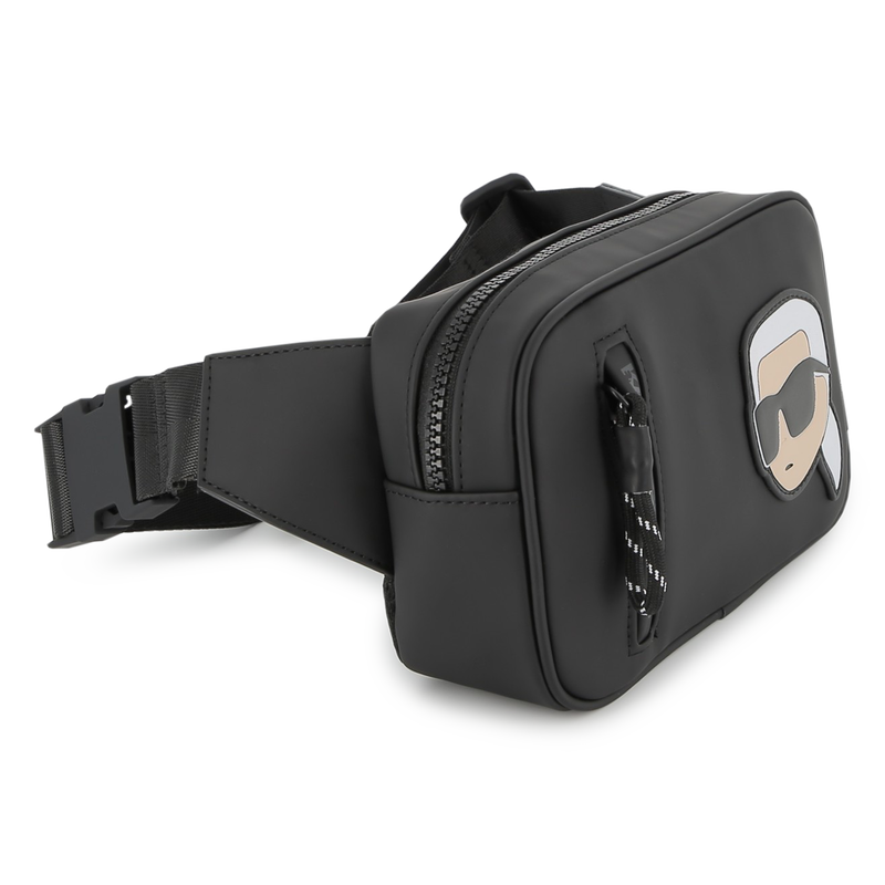 Fanny pack in rubber-effect coated textile KARL LAGERFELD KIDS 
                        BOY