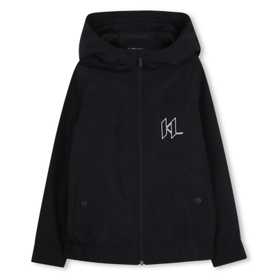 Hooded Windbreaker KARL LAGERFELD KIDS BOY