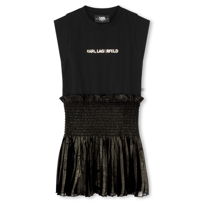 Multi-Material Dress KARL LAGERFELD KIDS GIRL
